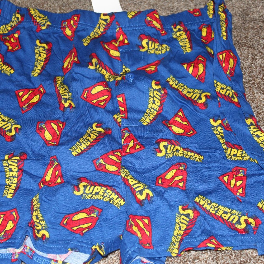 NWT Mens Superman Boxers cotton Multicolor XL